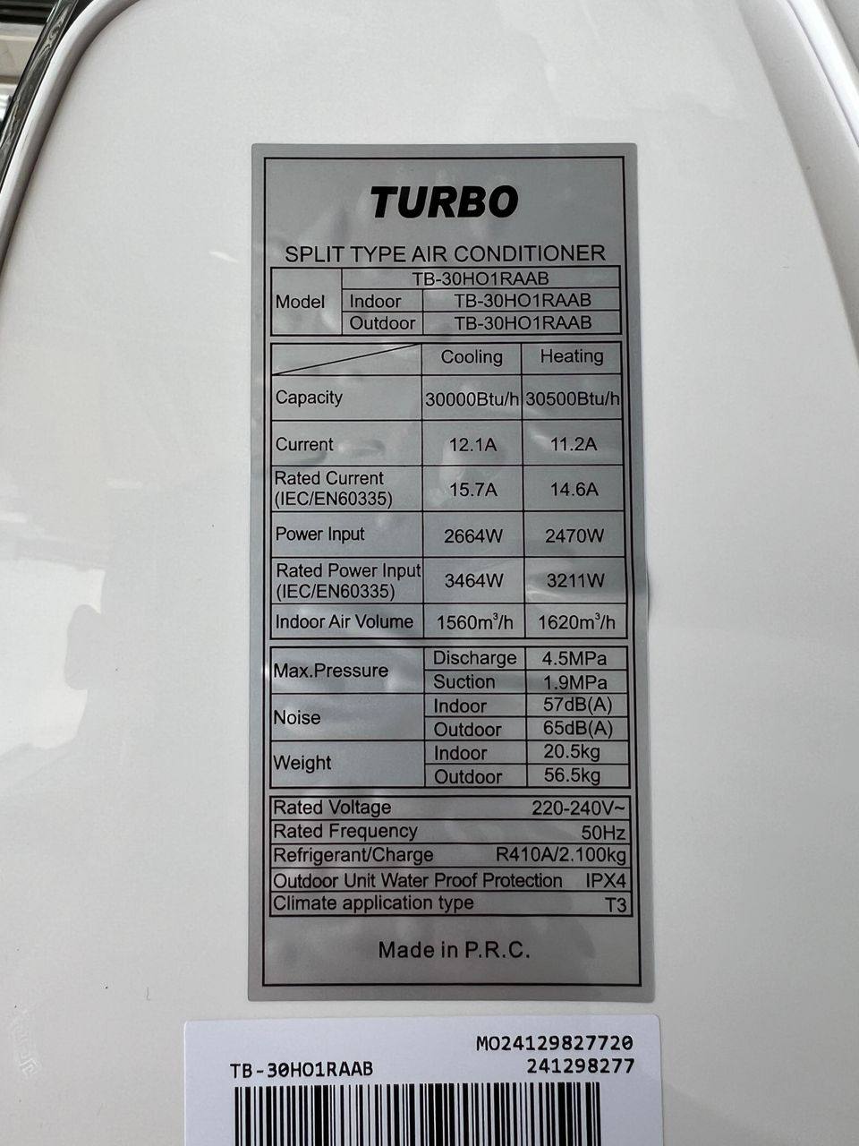 کولر گازی 30000 توربو T3 اصل ژاپن سرد و گرم مدل TB-30GWN کولر گازی 30000 توربو T3 اصل ژاپن سرد و گرم مدل TB-30GWN