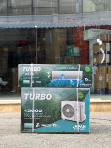 کولر گازی 12000 توربو اینورتر ژاپن T3 گازی R410 مدل DC-12TBINV
