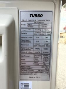 کولر گازی 12000 توربو اینورتر ژاپن T3 گازی R410 مدل DC-12TBINV