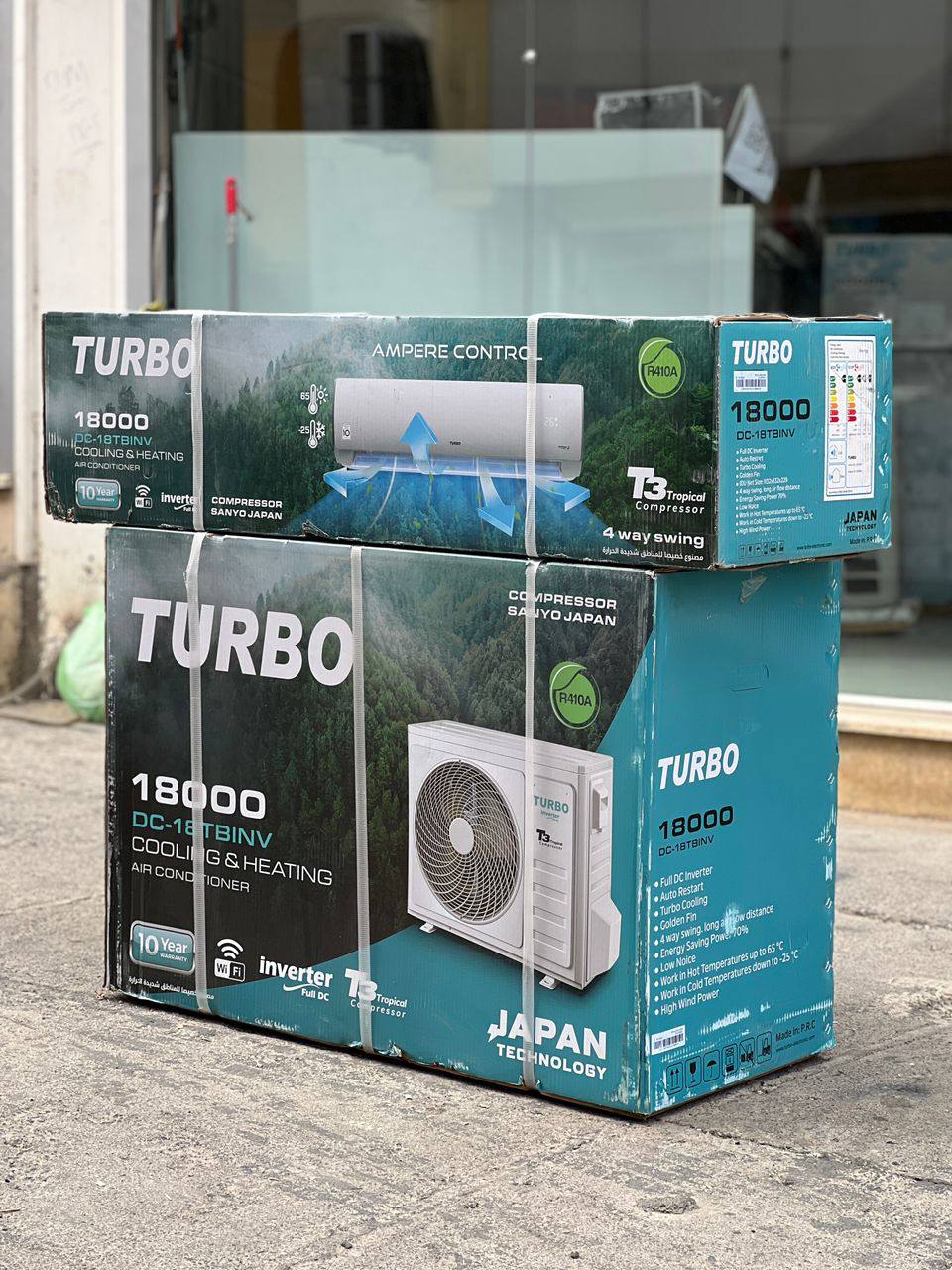 کولر گازی 18000 توربو اینورتر ژاپن T3 گازی R410 مدل DC-18TBINV کولر گازی 18000 توربو اینورتر ژاپن T3 گازی R410 مدل DC-18TBINV