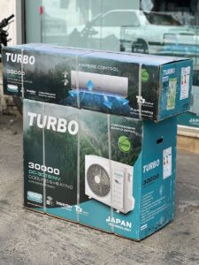 کولر گازی توربو 30000 اینورتر T3 ژاپن سرد وگرم R410 مدل DC-30TBINV