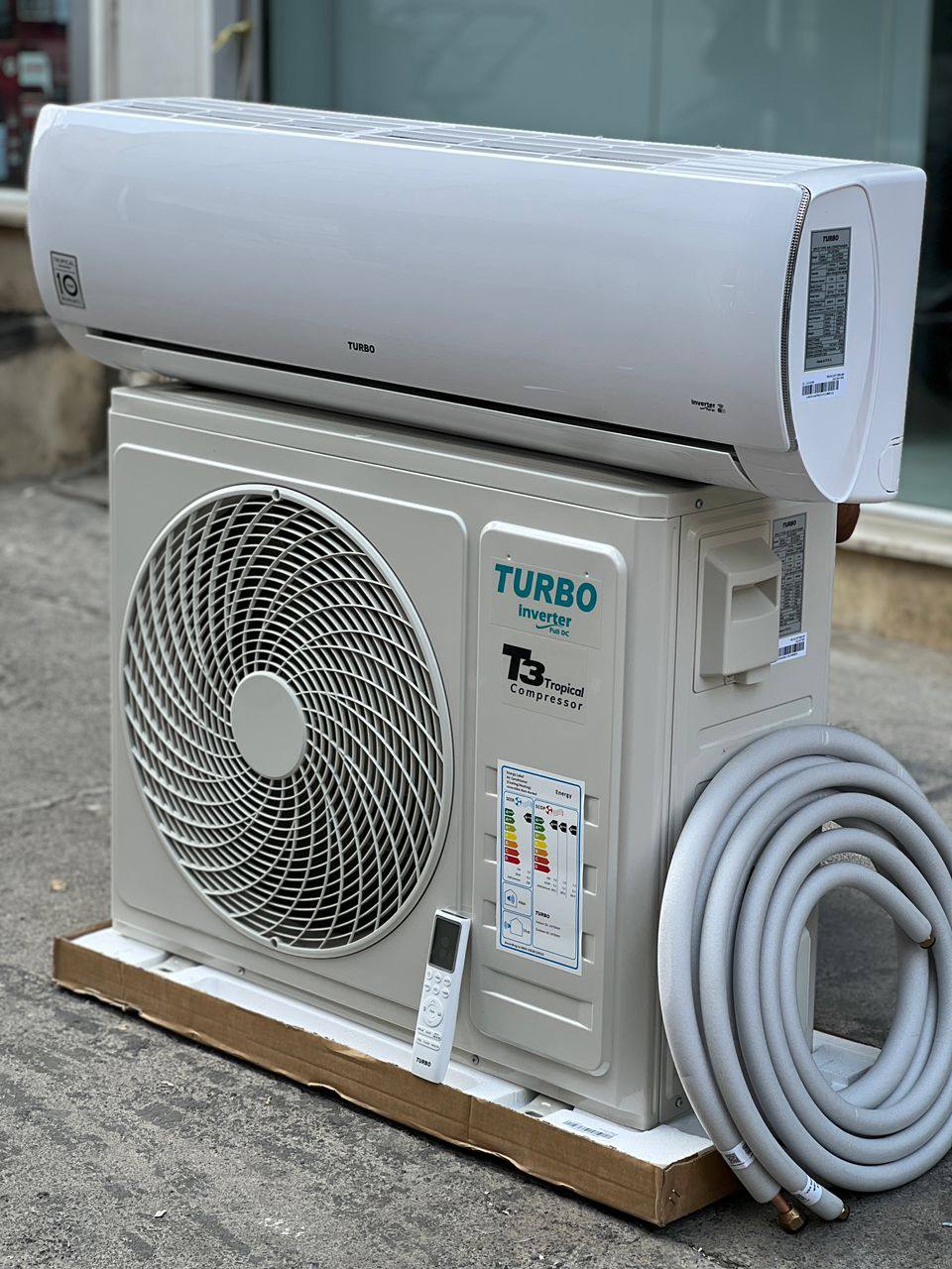 کولر گازی توربو 24000 اینورتر T3 ژاپن سرد وگرم R410 مدل DC-24TBINV کولر گازی توربو 24000 اینورتر T3 ژاپن سرد وگرم R410 مدل DC-24TBINV