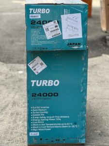 کولر گازی توربو 24000 اینورتر T3 ژاپن سرد وگرم R410 مدل DC-24TBINV