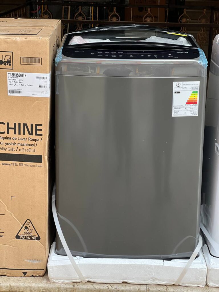 پتو شور یا لباسشویی ال جی 18 کیلویی 2025 درب از بالا سفید و دودی T18V1NDHTC