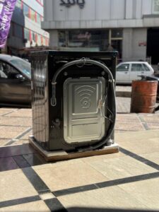 پشت ماشین لباسشویی دودی ال جی 9 کیلویی درب فضایی WY1409MVP