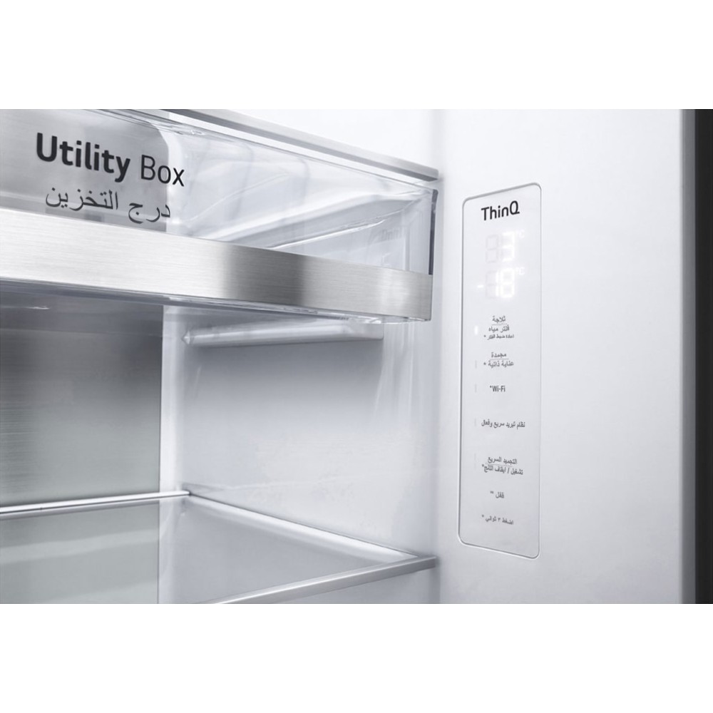 refrigerator-freezer-lg-gcx-287tvb-matte-black (14) پنل یخچال فریزر ال جی x287 مشکی ۳۰ فوت مدل X287