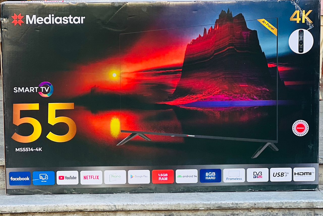 تلویزیون 55 اینچ مدیا استار 2025 اسمارت 4K مدل MS5514 تلویزیون 55 اینچ مدیا استار 2025 اسمارت 4K مدل MS5514