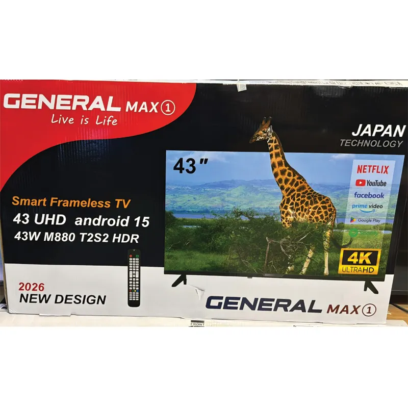 GENERAL-MAX-TV-43WM880-1 تلویزیون 43 اینچ جنرال مکس 4K هوشمند 2026 مدل 43WM880