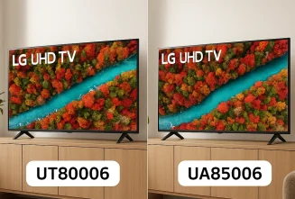 مقایسه تلویزیون ال جی UT80006 و UA85006 | تفاوت‌ها و بهترین انتخاب ۲۰۲۵